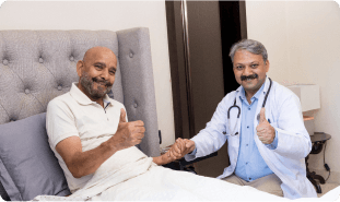 Doctor with patient in consultation